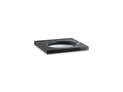 KOHLER K-3023-NM Kathryn 24" x 22" marble console tabletop with 8" widespread faucet holes and cut for K-2205-G/K-2210-G undermount bathroom sink - Nero Marquina Marble