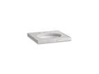 KOHLER K-3023-WH Kathryn 24" X 22" Marble Console Tabletop With 8" Widespread Faucet Holes And Cut For K-2205-G/K-2210-G Undermount Bathroom Sink - White Carrara Marble