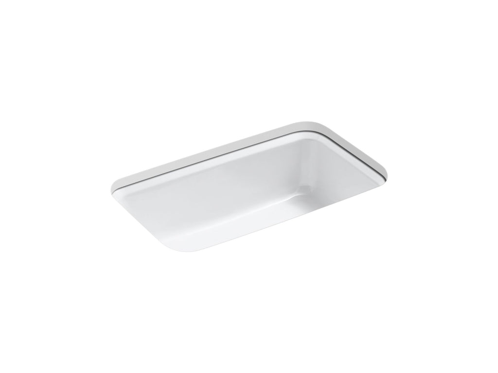 KOHLER K-5832-5U-0 Bakersfield 31" Undermount Single-Bowl Kitchen Sink - White