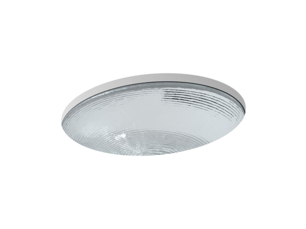 KOHLER K-2741-TG8 Whist 19" Oval Undermount Bathroom Sink, No Overflow - Translucent Stone