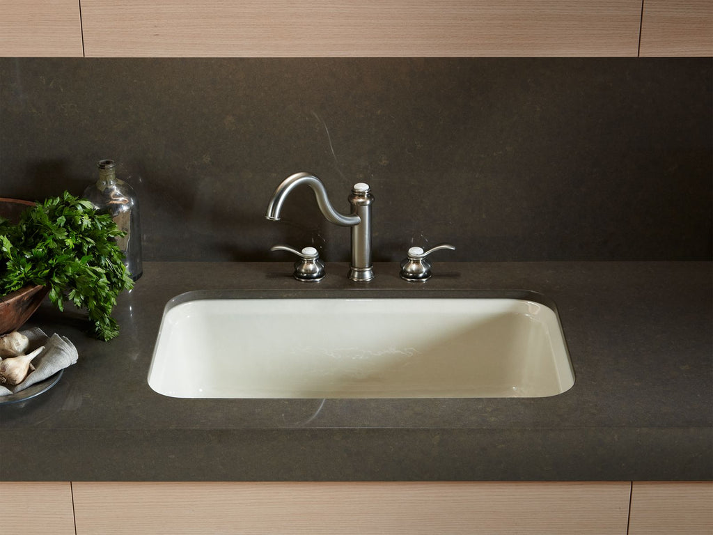 KOHLER K-5832-5U-0 Bakersfield 31" Undermount Single-Bowl Kitchen Sink - White