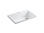 KOHLER K-5871-1A2-7 Riverby 33" Top-Mount Single-Bowl Workstation Kitchen Sink - Black Black