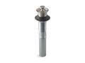 KOHLER K-7127-BN Bathroom Sink Drain With Non-Removable Metal Stopper And Without Overflow - Vibrant Brushed Nickel