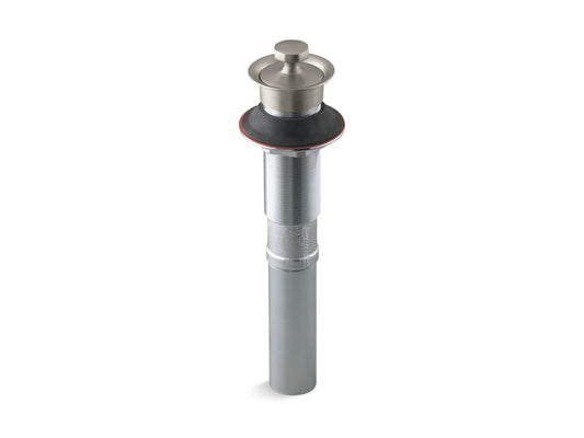 KOHLER K-7127-BN Bathroom sink drain with non-removable metal stopper and without overflow - Vibrant Brushed Nickel