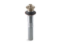 KOHLER K-7127-BV Bathroom Sink Drain With Non-Removable Metal Stopper And Without Overflow - Vibrant Brushed Bronze