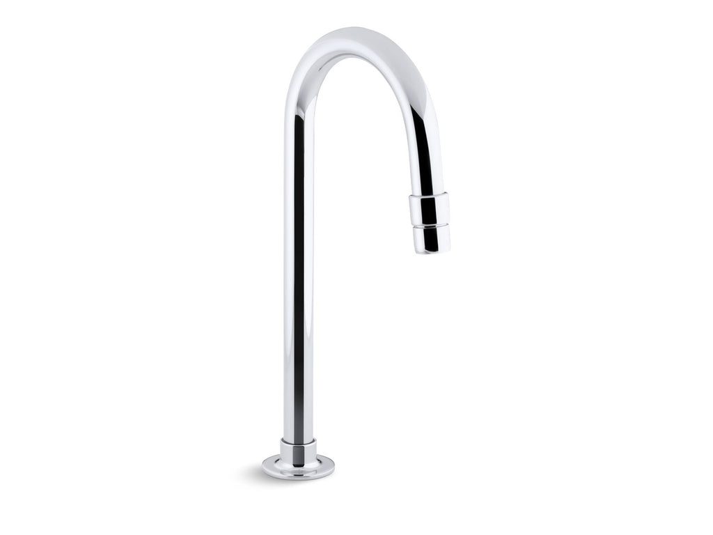 KOHLER K-13770-CP Bathroom Sink Gooseneck Spout With Aerator - Polished Chrome