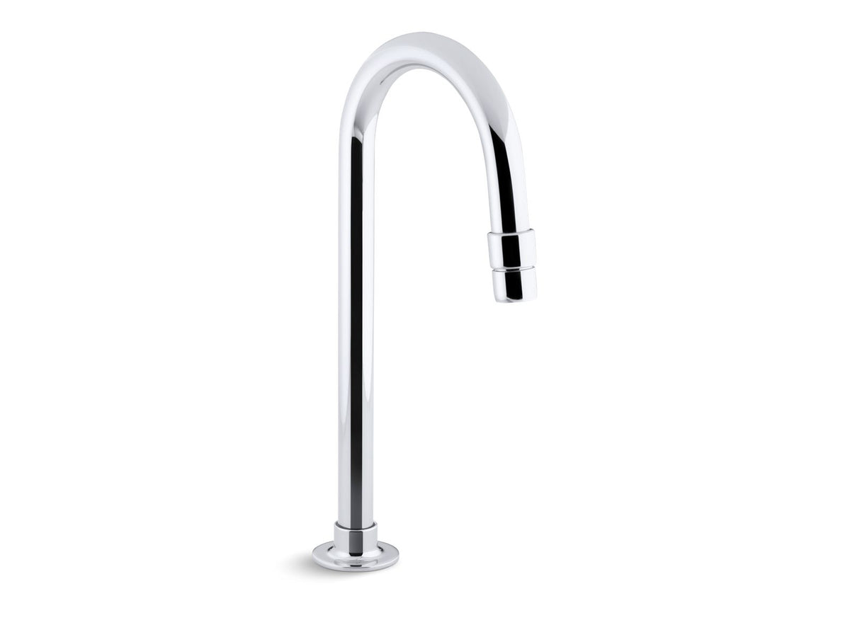 KOHLER K-13770-CP Bathroom Sink Gooseneck Spout With Aerator - Polished Chrome