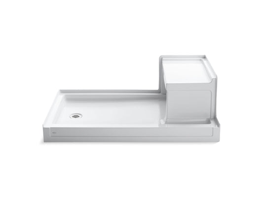 KOHLER K-1979-0 Tresham 60" X 36" Alcove Shower Base, Left Drain In White