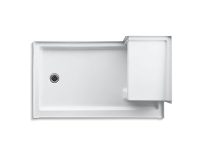 KOHLER K-1979-0 Tresham 60" x 36" alcove shower base, left drain - White