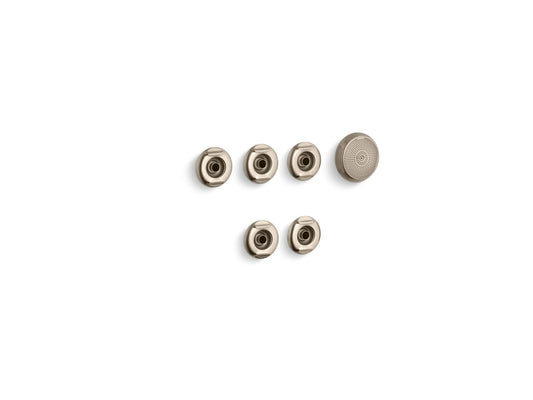 KOHLER K-9695-BV Flexjet Whirlpool Trim Kit With Five Jets In Vibrant Brushed Bronze