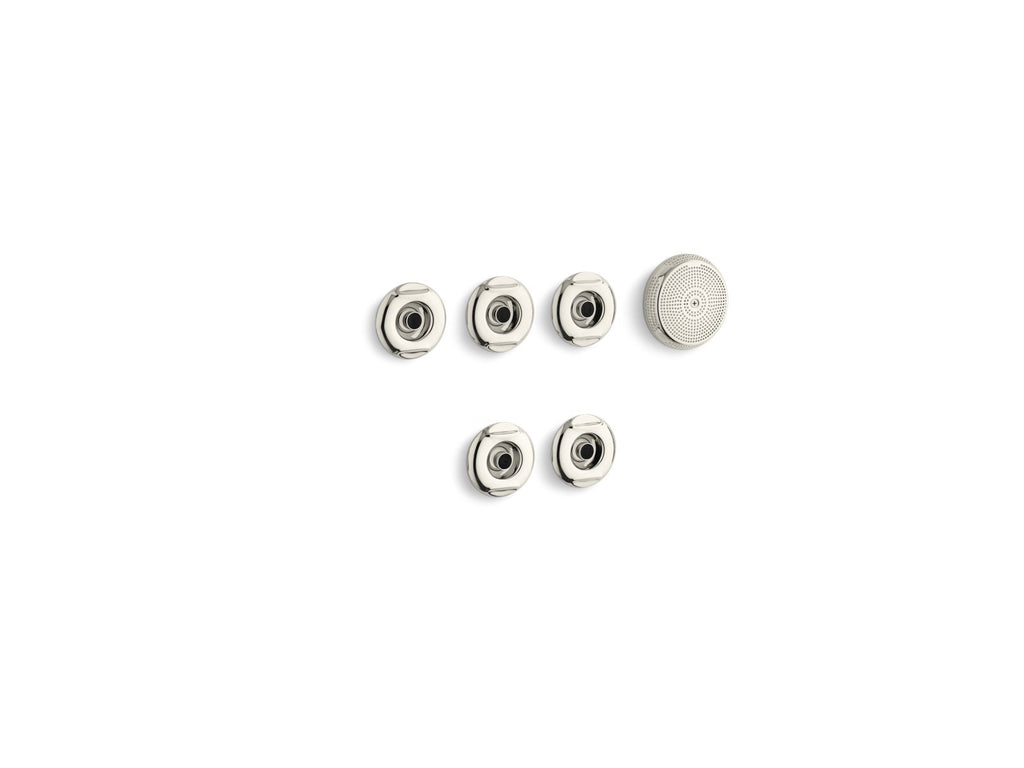 KOHLER K-9695-SN Flexjet Whirlpool Trim Kit With Five Jets - Vibrant Polished Nickel