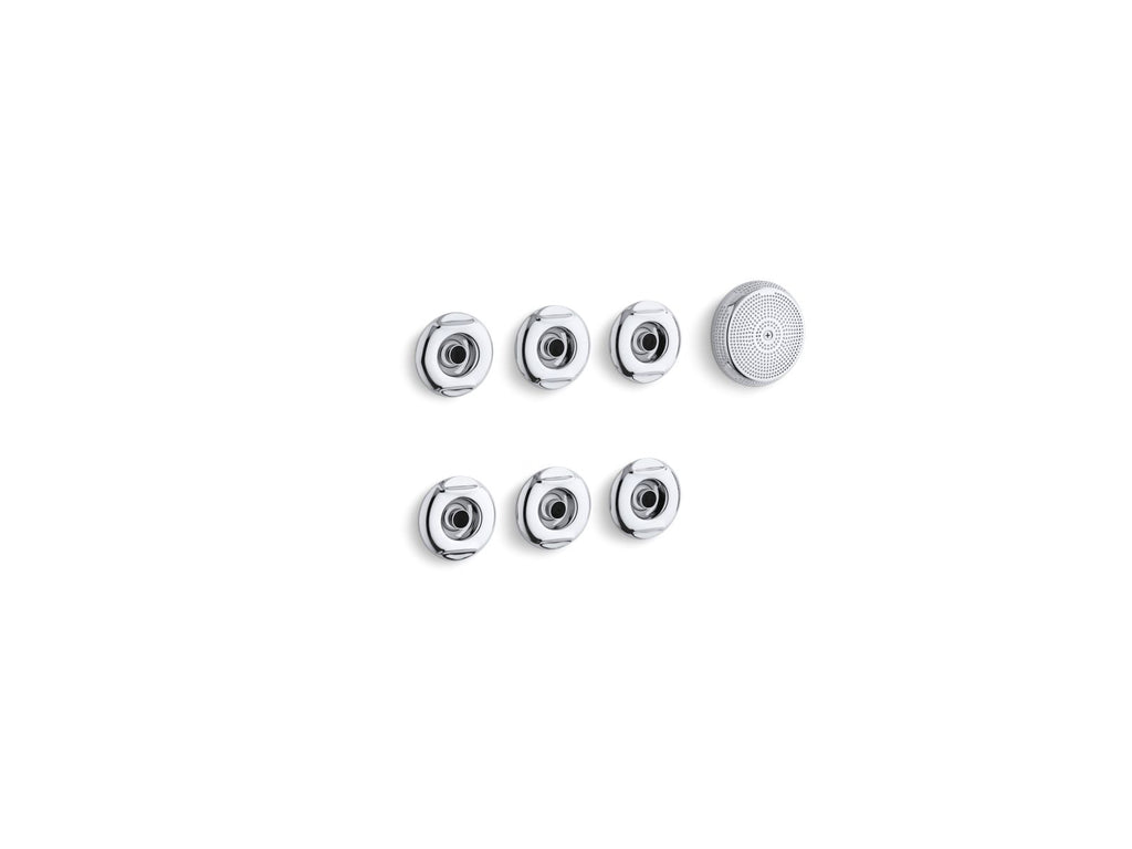KOHLER K-9696-7 Flexjet Whirlpool Trim Kit With Six Jets - Black Black