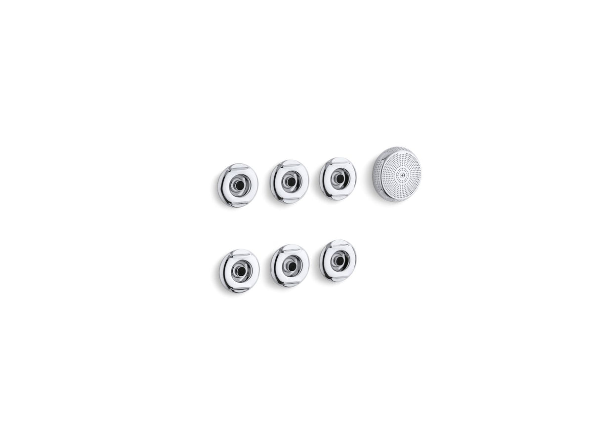 KOHLER K-9696-7 Flexjet Whirlpool Trim Kit With Six Jets - Black Black