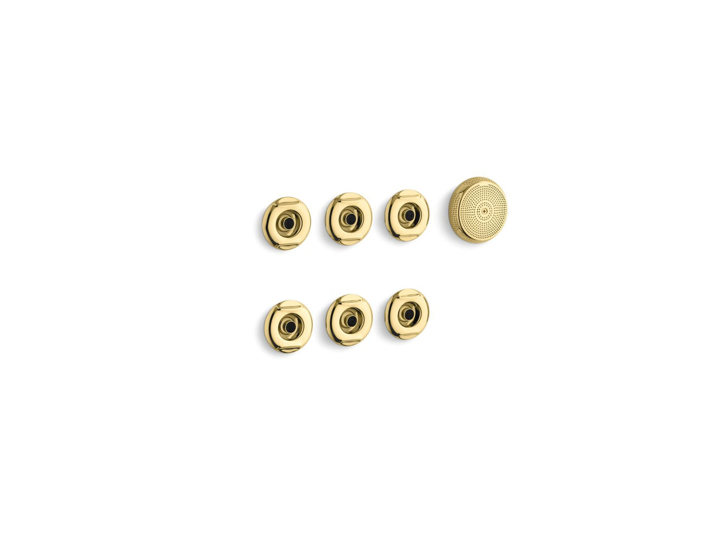 KOHLER K-9696-PB Flexjet Whirlpool Trim Kit With Six Jets In Vibrant Polished Brass