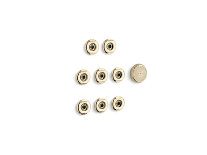 KOHLER K-9698-AF Flexjet Whirlpool trim kit with eight jets - Vibrant French Gold