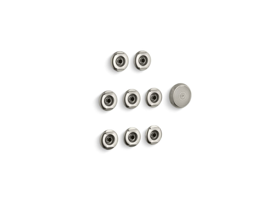 KOHLER K-9698-BN Flexjet Whirlpool Trim Kit With Eight Jets - Vibrant Brushed Nickel