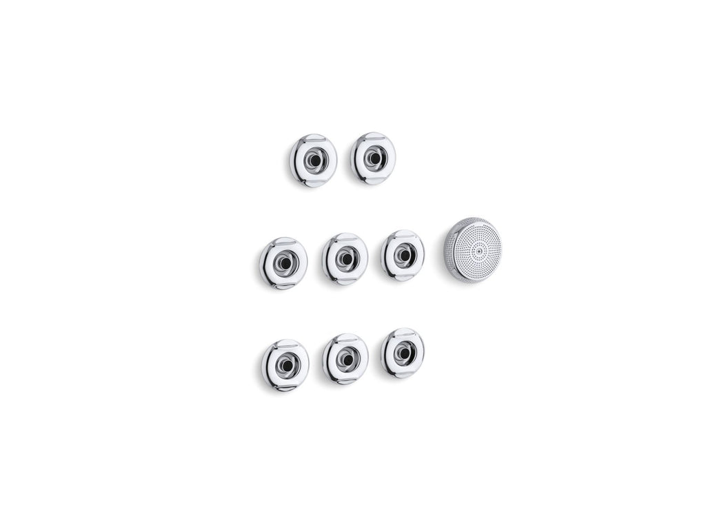 KOHLER K-9698-CP Flexjet Whirlpool Trim Kit With Eight Jets - Polished Chrome