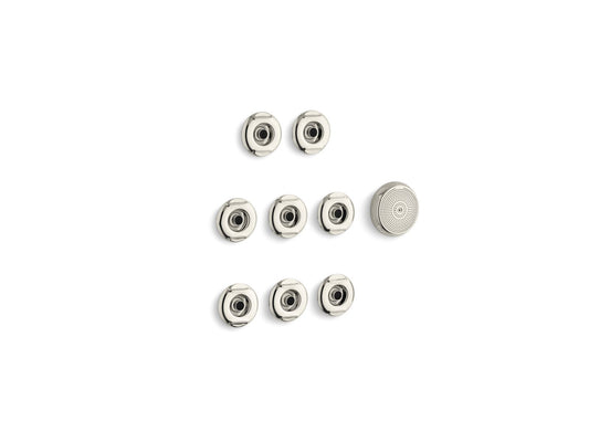 KOHLER K-9698-SN Flexjet Whirlpool Trim Kit With Eight Jets In Vibrant Polished Nickel