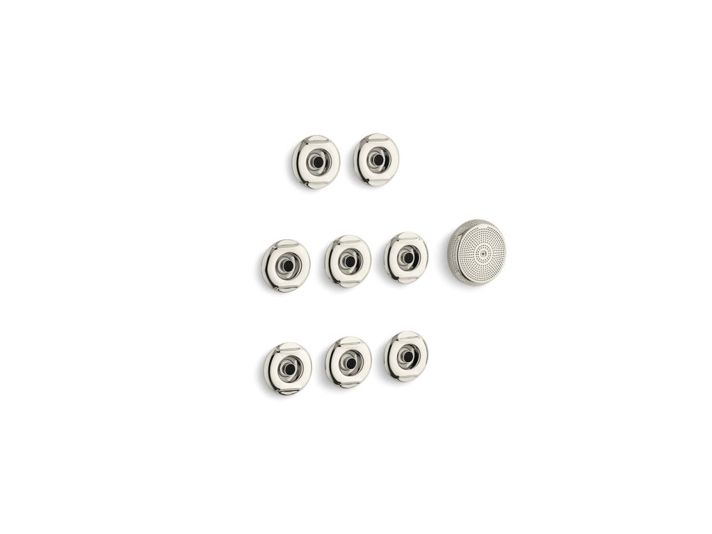 KOHLER K-9698-SN Flexjet Whirlpool Trim Kit With Eight Jets - Vibrant Polished Nickel