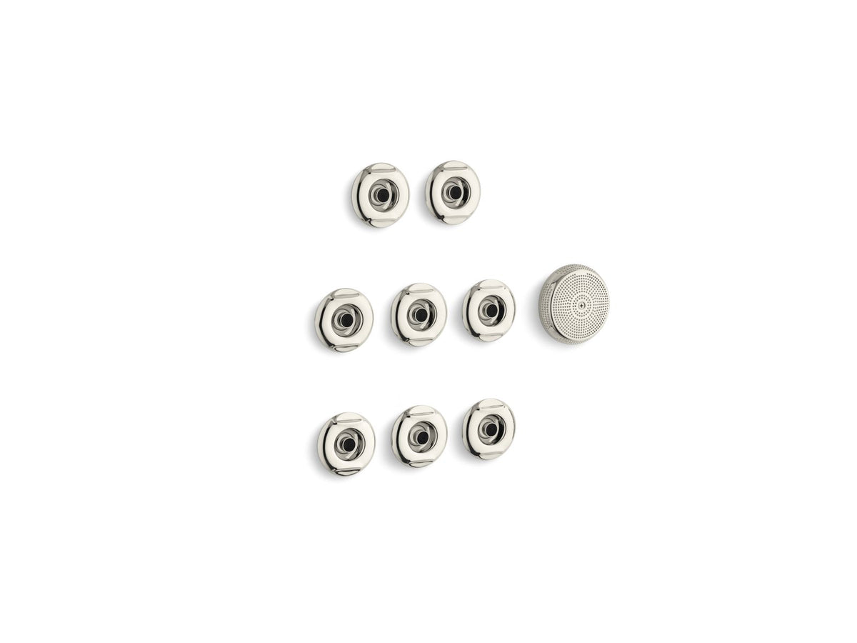 KOHLER K-9698-SN Flexjet Whirlpool Trim Kit With Eight Jets - Vibrant Polished Nickel
