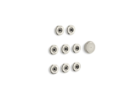 KOHLER K-9698-SN Flexjet Whirlpool trim kit with eight jets - Vibrant Polished Nickel