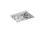 KOHLER K-14275-BT-0 Botanical Study Kathryn 19-3/4" Rectangular Undermount Bathroom Sink, No Overflow - Botanical Study