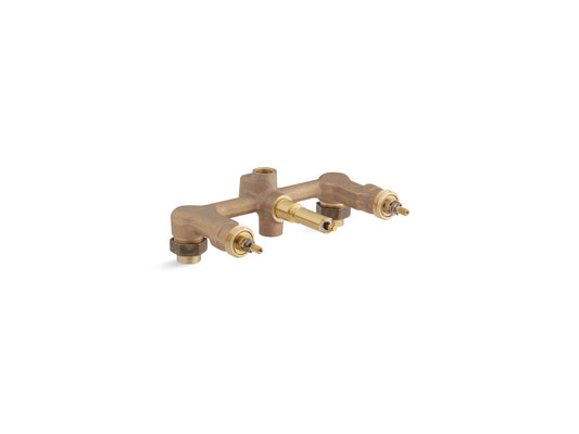 KOHLER K-303-K-NA Widespread 1/2" ceramic in-wall three-handle valve system with integral diverter and 8" centers