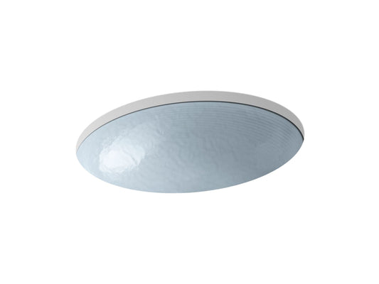 KOHLER K-2741-G1-B11 Whist 19" Oval Wall-Mount/Undermount Bathroom Sink, No Overflow In Opaque Dusk