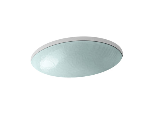 KOHLER K-2741-G2-B11 Whist 19" Oval Wall-Mount/Undermount Bathroom Sink, No Overflow In Opaque Dew