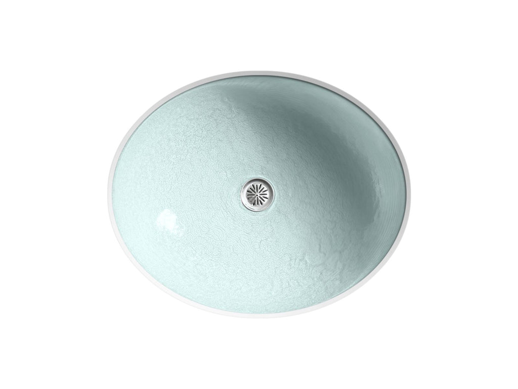 KOHLER K-2741-G2-B11 Whist 19" Oval Wall-Mount/Undermount Bathroom Sink, No Overflow - Opaque Dew