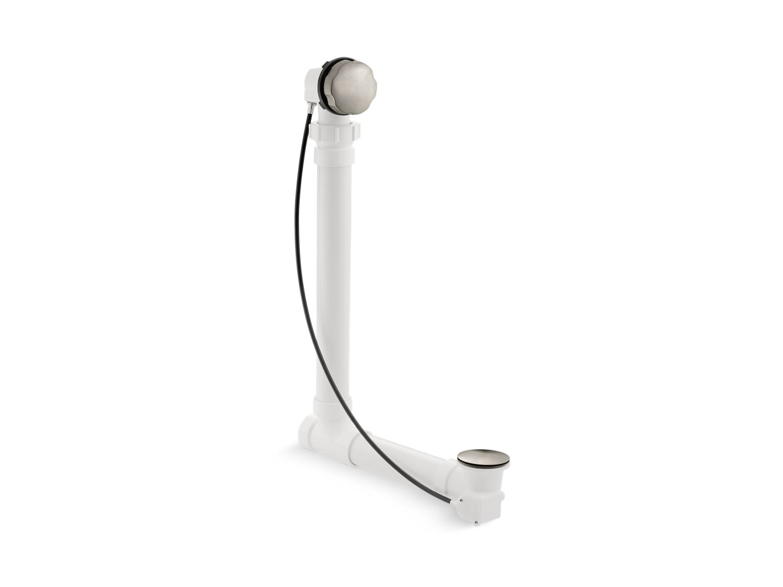 KOHLER K-7213-BN Clearflo Cable Bath Drain With Pvc Tubing - Vibrant Brushed Nickel