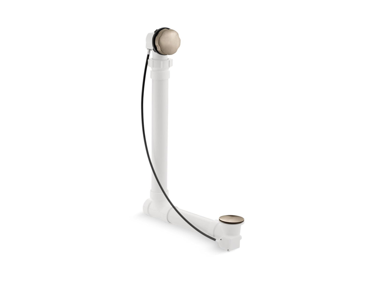 KOHLER K-7213-BV Clearflo Cable Bath Drain With Pvc Tubing In Vibrant Brushed Bronze