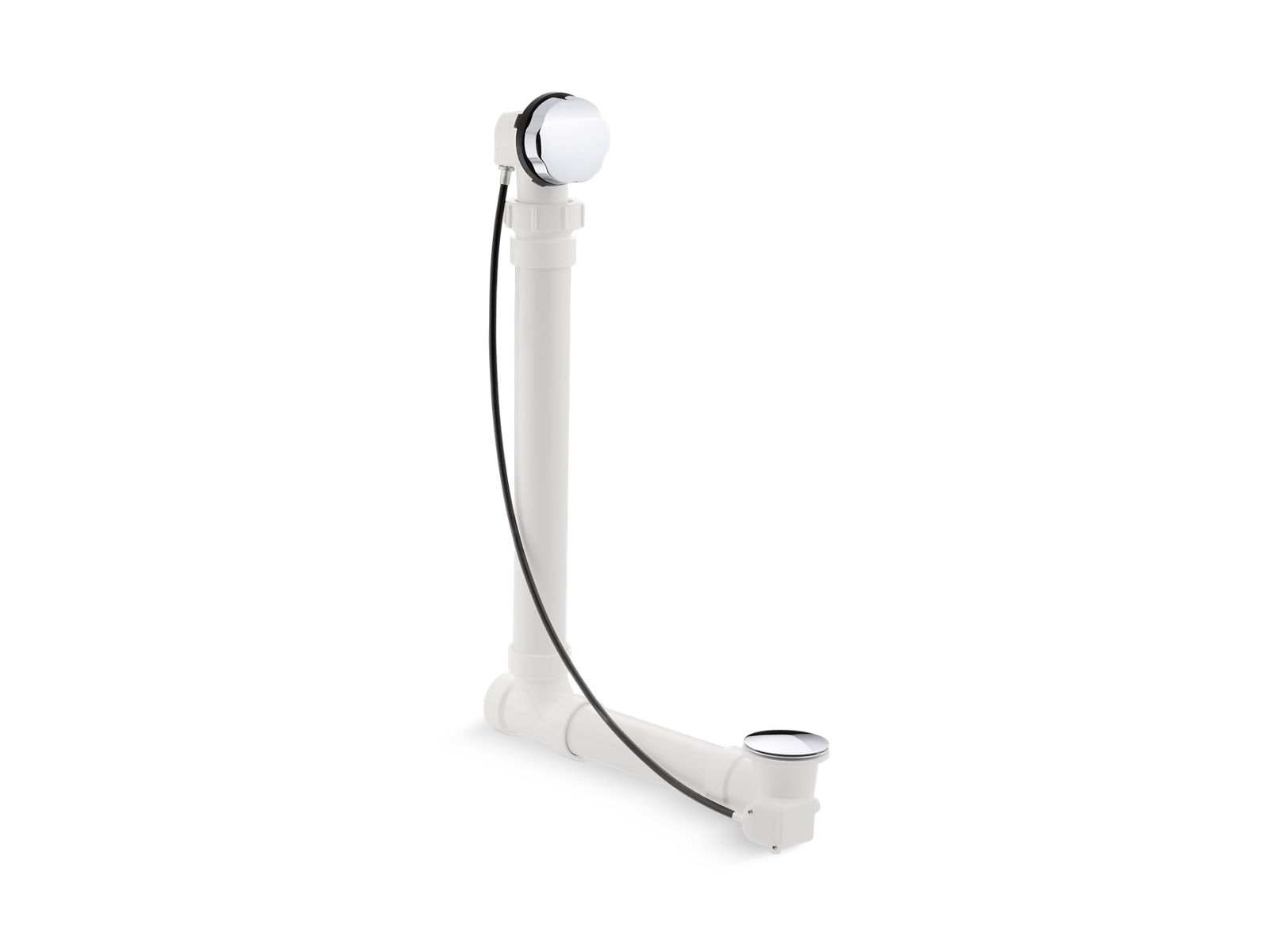 KOHLER K-7213-CP Clearflo Cable Bath Drain With Pvc Tubing - Polished Chrome