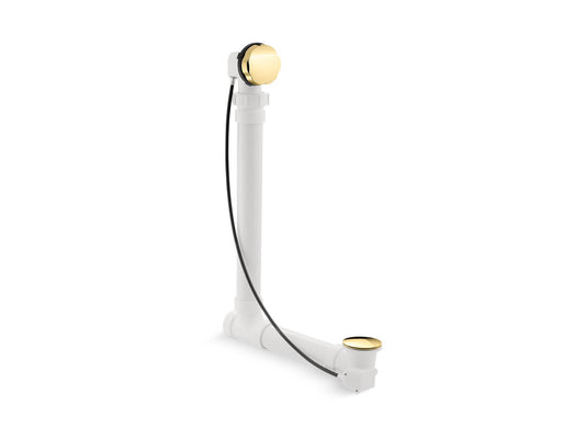 KOHLER K-7213-PB Clearflo Cable Bath Drain With Pvc Tubing In Vibrant Polished Brass