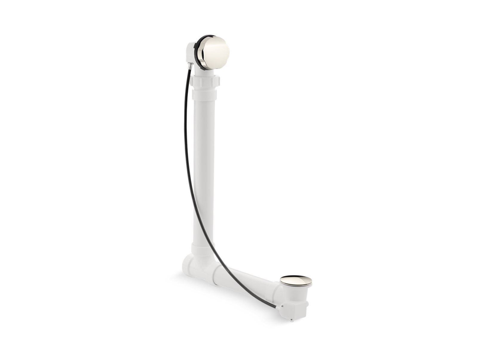KOHLER K-7213-SN Clearflo Cable Bath Drain With Pvc Tubing - Vibrant Polished Nickel