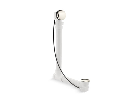 KOHLER K-7213-SN Clearflo Cable Bath Drain With Pvc Tubing In Vibrant Polished Nickel