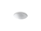 KOHLER K-2298-0 Compass 13-1/4" Round Drop-In/Undermount Bathroom Sink, No Overflow - White