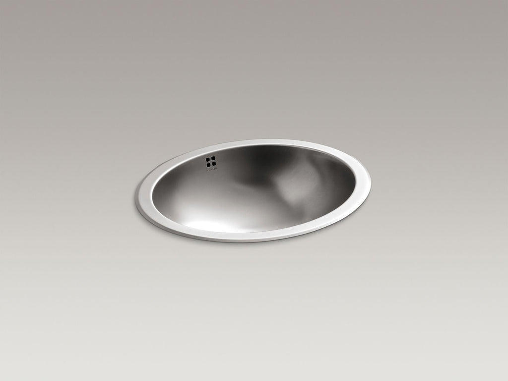 KOHLER K-2609-SU-2MB Bachata 20" Oval Drop-In/Undermount Bathroom Sink - Vibrant Brushed Moderne Brass