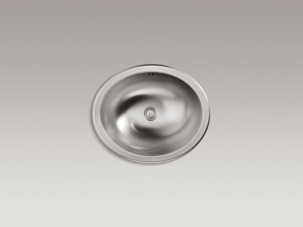 KOHLER K-2609-SU-2MB Bachata 20" Oval Drop-In/Undermount Bathroom Sink - Vibrant Brushed Moderne Brass