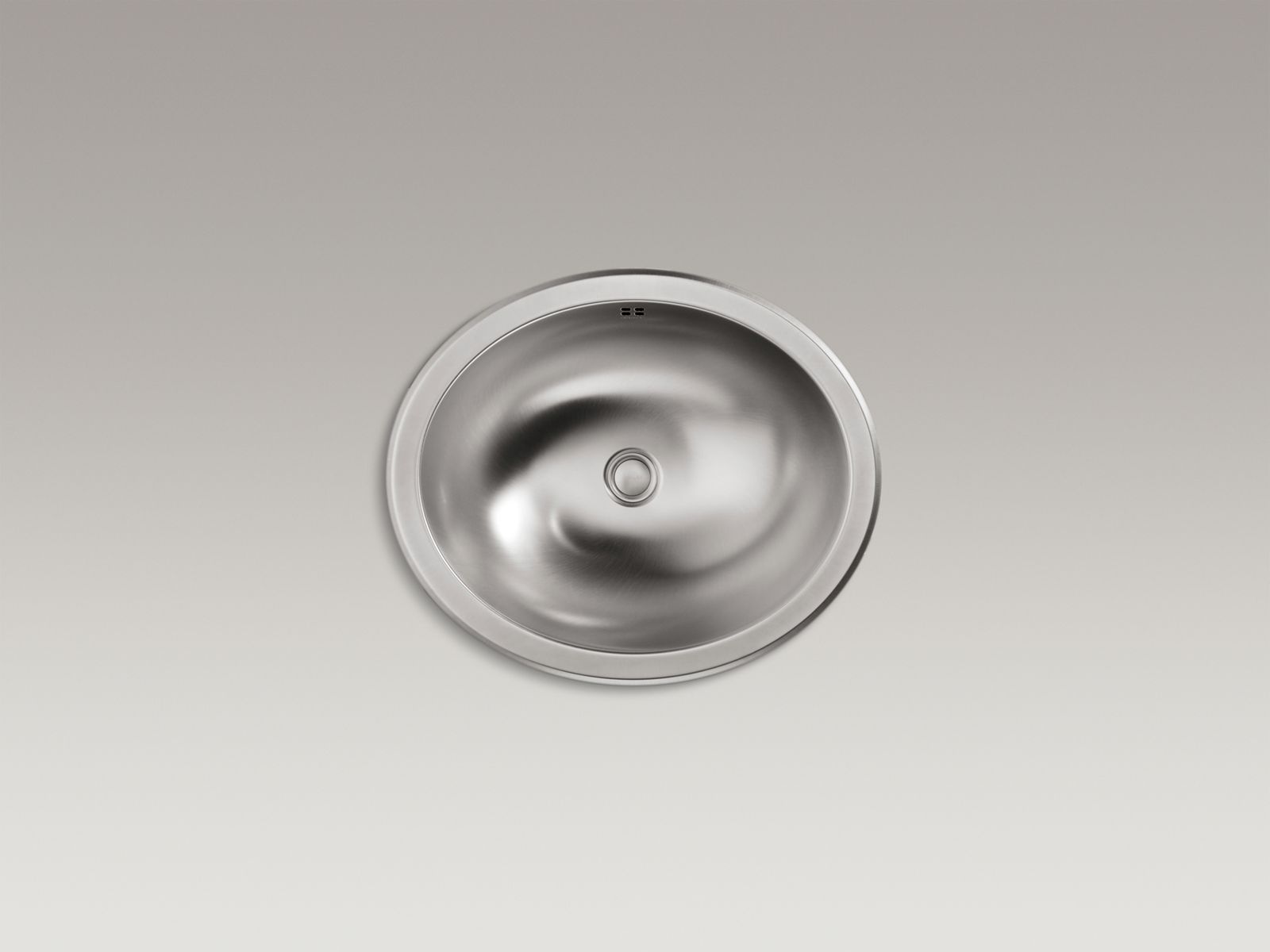 KOHLER K-2609-SU-2MB Bachata 20" Oval Drop-In/Undermount Bathroom Sink - Vibrant Brushed Moderne Brass