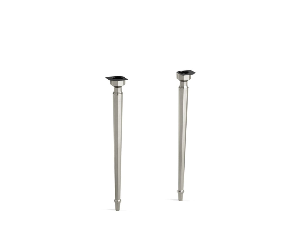 KOHLER K-6839-BN Kathryn Octagonal Tapered Brass Table Legs - Vibrant Brushed Nickel