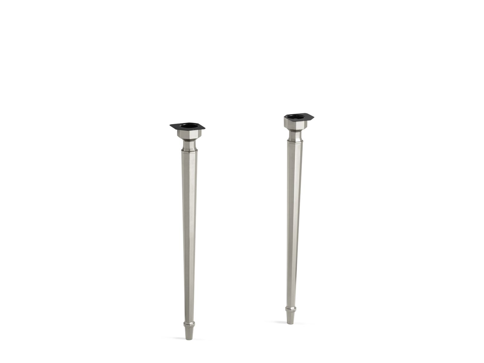 KOHLER K-6839-BN Kathryn Octagonal Tapered Brass Table Legs - Vibrant Brushed Nickel