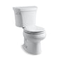 KOHLER K-3947-0 Wellworth Two-Piece Round-Front Toilet, 1.28 Gpf In White