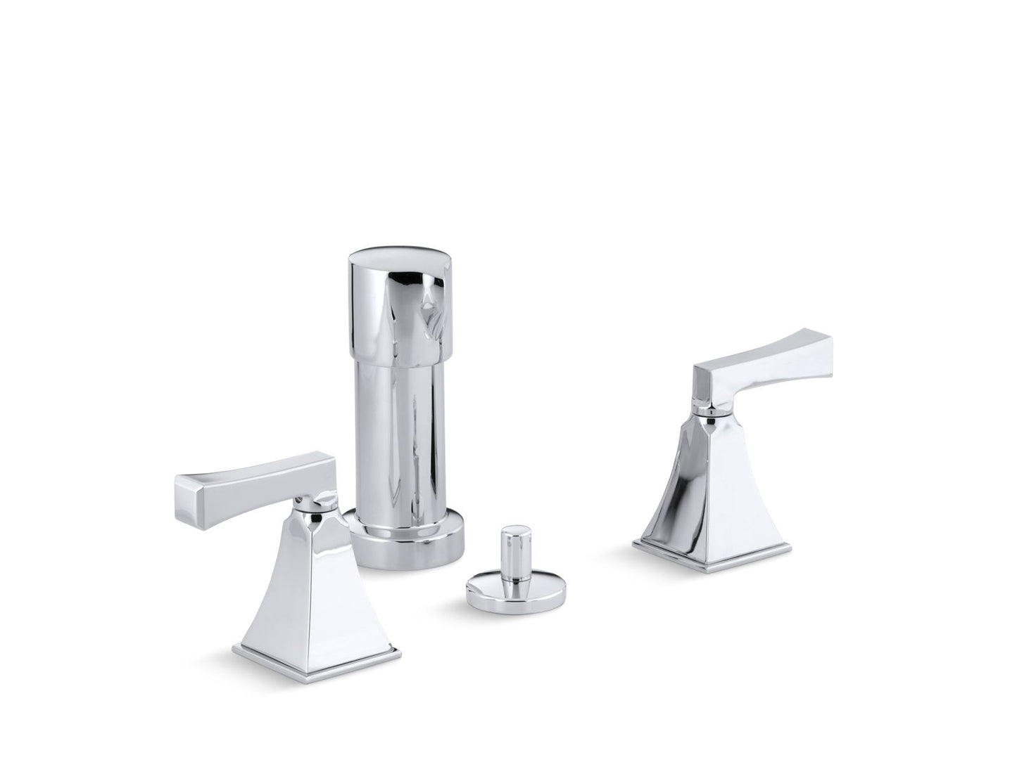 KOHLER K-470-4V-CP Memoirs Stately Vertical Spray Bidet Faucet With Deco Lever Handles In Polished Chrome