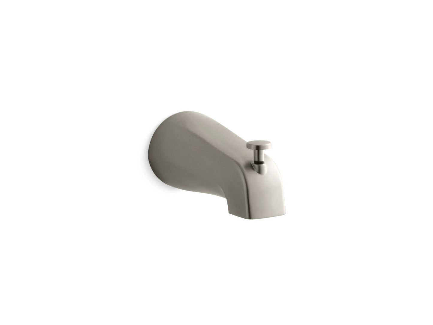 KOHLER K-389-S-BN Devonshire Wall-Mount Bath Spout With Diverter, Slip-Fit Connection In Vibrant Brushed Nickel