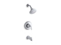 KOHLER K-TS10275-4-CP Forte Rite-Temp Bath And Shower Trim Kit, 2.5 Gpm, Slip-Fit Spout In Polished Chrome