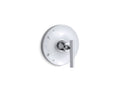 KOHLER K-TS14423-4-CP Purist Rite-Temp Valve Trim With Lever Handle - Polished Chrome