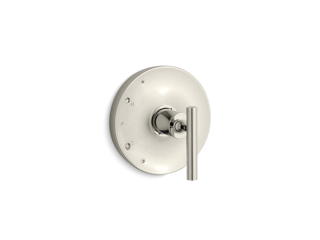 KOHLER K-TS14423-4-SN Purist Rite-Temp Valve Trim With Lever Handle - Vibrant Polished Nickel