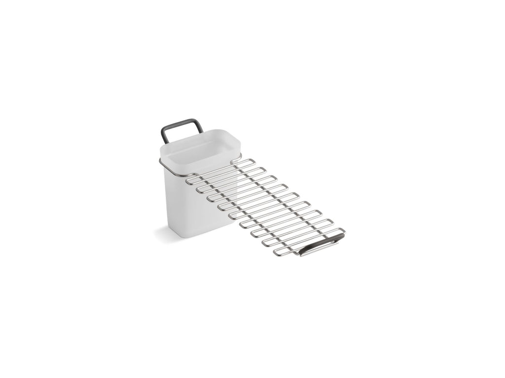 KOHLER K-6194-ST Riverby Utility Rack With Soaking Cup - Stainless Steel