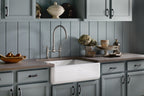 KOHLER K-6487-7 Whitehaven 29-3/4" Undermount Single-Bowl Farmhouse Kitchen Sink - Black Black